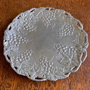 Arthur Court Silver Grape Motif Plate